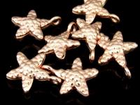 KZ-088 24K rose gold vermeil thai karen hill tribe handmade silver 2 small starfish charm
