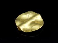 KG-435 24K gold vermeil Karen hill tribe handmade silver 2 round curve bead