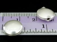 KF-007 Thai karen hill tribe handmade silver 4 small plain puffy  bead