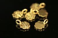 KG-174 thai karen hill tribe handmade silver 6 Tracery flower disc charm