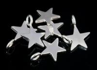 3KH-123 Thai karen hill tribe silver 10 mini die star shape charm