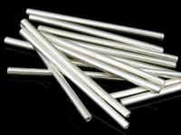 KC-012 Thai karen hill tribe handmade silver 25 plain straight tube bead