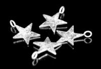 3KH-007 thai karen hill tribe handmade silver 4 die cut star shape charm 14.0 mm.
