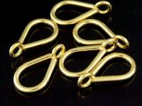 KG-094 24K gold vermeil Karen hill tribe handmade silver 3 water drop shape charm 