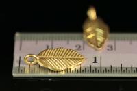 KG-154 thai karen hill tribe handmade silver 4 gold vermeil leaf charm