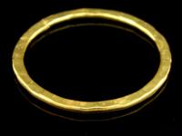 KG-276 24K gold vermeil Karen hill tribe handmade silver 1huge hammered round hoop