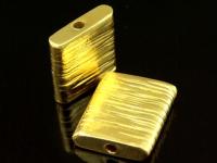 KG-175 24K gold vermeil 1 thai karen hill tribes handmade silver scratch rectangular shape bead