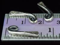2KH-038 Thai karen hill tribe handmade silver 8 plain cur bar charm