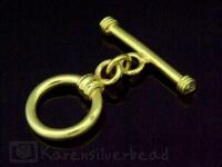 KG-011 24K gold vermeil 2 thai karen hill tribes handmade silver plain round toggle