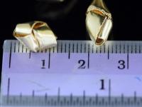 KG-278 Thai karen hill tribe silver 8 gold vermeil weave bead