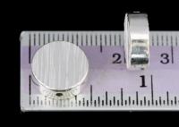 KV-055 Thai karen hill tribe handmade silver 3 line hammered scratch cylinder round shaped bead