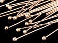 KZ-039 24K rose gold vermeil thai karen hill tribe handmade silver 15 Silver round ball headpin (24ga.wire)