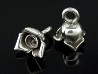 4KH-033 Thai karen hill tribe handmade silver 4 small rose charm