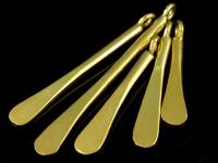 KG-118 24K gold vermeil Karen hill tribe handmade silver 2 lopaddle shape charm 