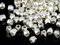 KL-016 Thai karen hill tribe handmade silver 50 small facet bead