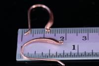 KZ-255 thai karen hill tribe handmade silver 4 rose gold vermeil tear drop earring hook