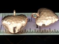 KZ-160 24K rose gold vermeil thai karen hill tribe handmade silver 1 hammered puffy heart shape charm