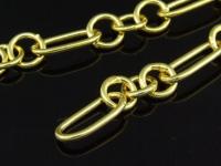 KG-340 24K gold vermeil thai karen hill tribe handmade silver plain link chain 28 inch