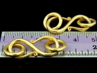 KG-415 24K thai karen hill tribe handmade silver gold vermeil 1 Round wire S. clasp