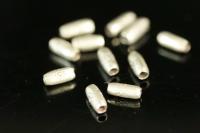 KI-005 thai karen hill tribe silver 20 flower printed tube bead