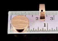 KZ-250 thai karen hill tribe handmade silver 4 rose gold vermeil line hammered scratch cylinder round shaped bead