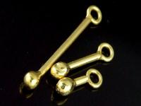 KG-059 24K gold vermeil 5 thai karen hill tribes handmade silver match stick shape charm