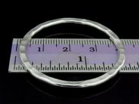 KA-066 Thai karen hill tribe handmade silver 1 hammered round hoop