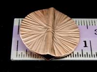 KZ-059 24K rose gold vermeil thai karen hill tribe handmade silver 1 scratch round disc bead