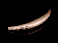 KZ-086 24K rose gold vermeil thai karen hill tribe handmade silver 1 large wape curved tube bead 