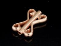 KZ-052 24K rose gold vermeil thai karen hill tribe handmade silver 2 fancy tube bead