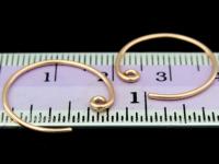 KZ-042 24K rose gold vermeil thai karen hill tribe handmade silver 6 earring wire hook
