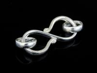 KA-096 Karen hill tribe silver 2 Plain half round wire S. clasp
