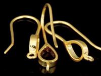 KG-516 Thai karen hill tribes handmade 24K gold vermeil over silver pair teardrop earring hook