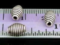 KH-011 Thai karen hill tribe handmade silver 12 swirl bicone bead