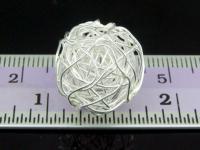KW-003 Thai karen hill tribe handmade silver 1 medium wire ball bead