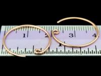 KZ-044 24K rose gold vermeil thai karen hill tribe handmade silver 6 earring wire hook