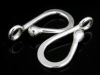 3KH-003 Thai karen hill tribe handmade silver  5 plain water drop shape  charm