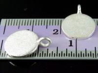 3KH-097 Thai karen hill tribe handmade silver 4 scratch round disc charm