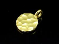 KG-222 24k gold vermeil 3 thai karen hill tribes handmade silver hammered round disc charm