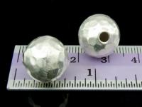 KV-003 Thai karen hill tribe handmade silver 1 small hammered round ball bead 