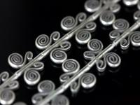 KS-049 thai karen hill tribe silver 4 spiral bead