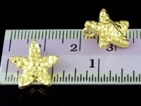 KG-098 24K gold vermeil Karen hill tribe handmade silver 2 small starfish charm