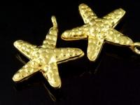 KG-099 24K gold vermeil Karen hill tribe handmade silver 1 starfish charm
