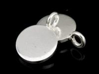 3KH-006 Thai karen hill tribe handmade silver 4 plain disc charm