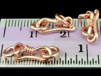 KZ-038 24K rose gold vermeil thai karen hill tribe handmade silver 4 small plain clasp