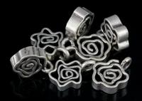 2KH-011 Thai karen hill tribe handmade silver 4 flower charm