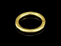 KG-274 24K gold vermeil 3 thai karen hill tribes handmade silver medium hammered hoop