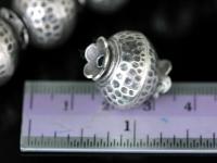 KO-006 thai karen hill tribe silver 1 fancy round bead
