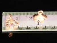 KZ-050 thai karen hill tribe handmade silver 6 rose gold vermeil mini flower charm