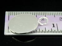 7KH-055 Thai karen hill tribe handmade silver 2 simple plain round disc charm 